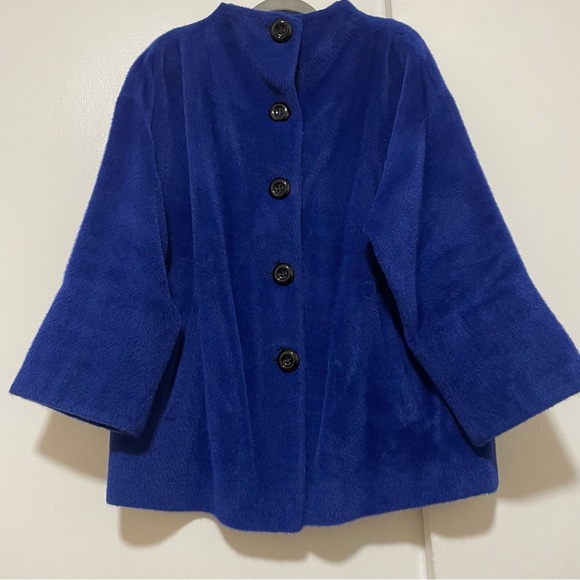 Teresa Tardia (Italy) Coat Wool Alpaka Pockets Button Size Large - Picture 2 of 12